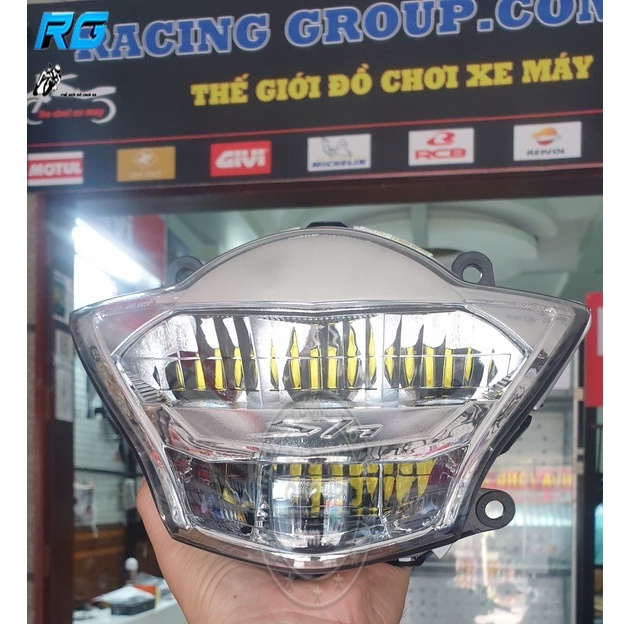 Chóa Đèn Led SHVN 2012 2016 2 Tầng Chính Hãng Zhi.Pat Bảo Hành 2 Năm - trắng bạc