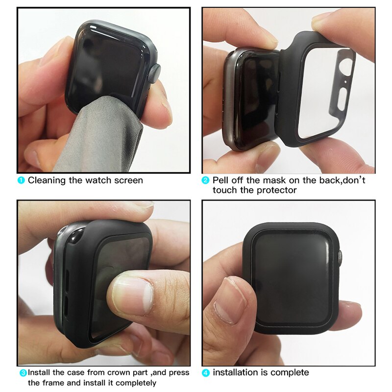 Vỏ bảo vệ mặt đồng hồ thích hợp cho Apple Watch 44mm 40mm 42mm 38mm Iwatch Series Se 6 5 4 3 2