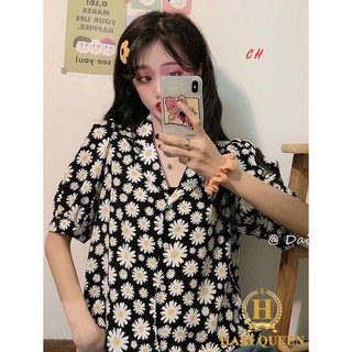 Áo sơ mi hoa cúc cổ vec COH0620