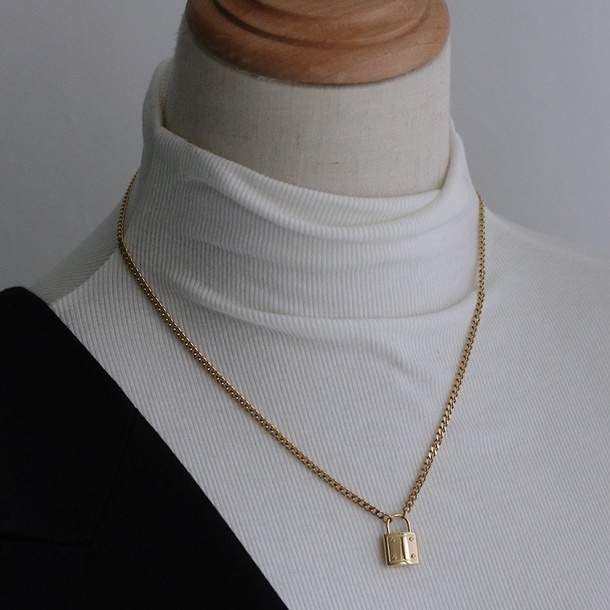 Dây chuyền titan unisex mặt ổ khóa không gỉ WN2207