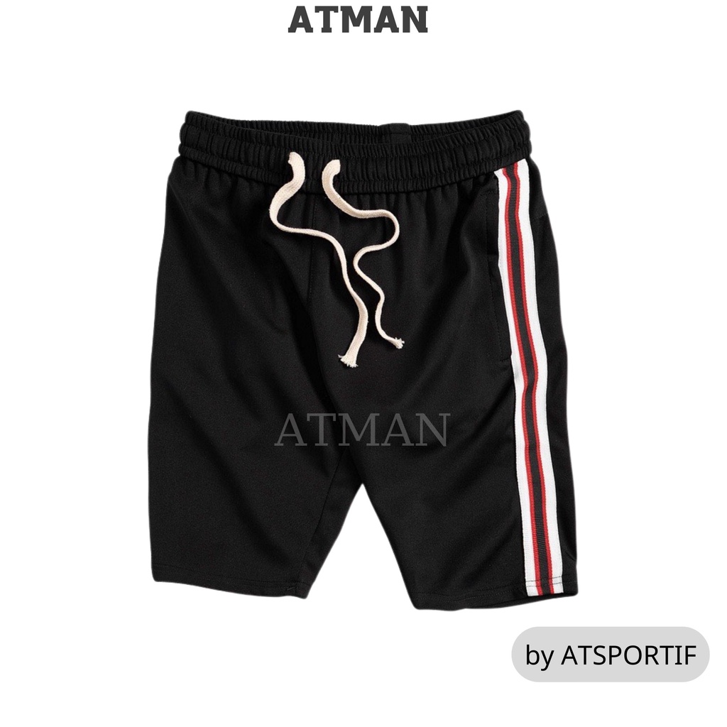 Quần Short Đùi Nam Nữ ATMAN Chất Liệu Nỉ Chất Mát Mẻ, Trẻ Trung mẫu viền màu