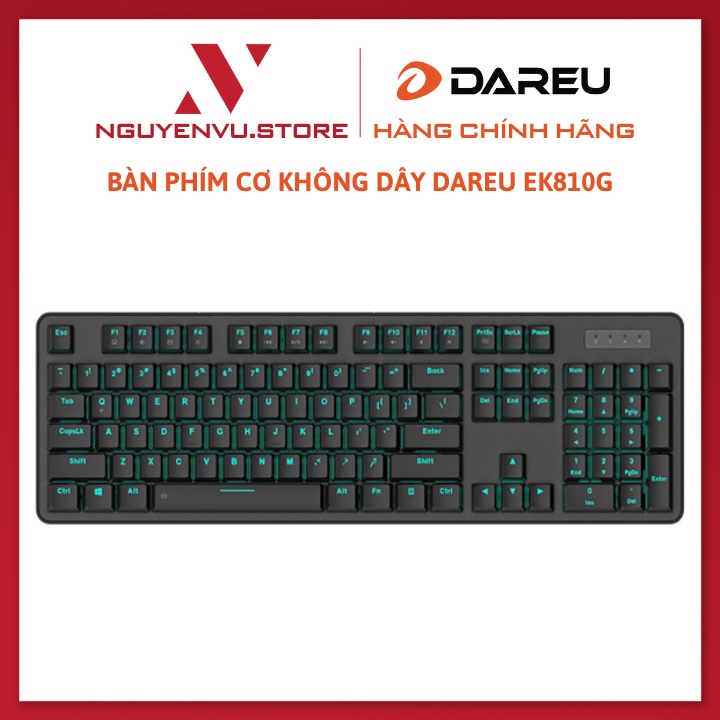 Bàn Phim Cơ không dây DareU EK810G Wireless - Hàng Chính Hãng