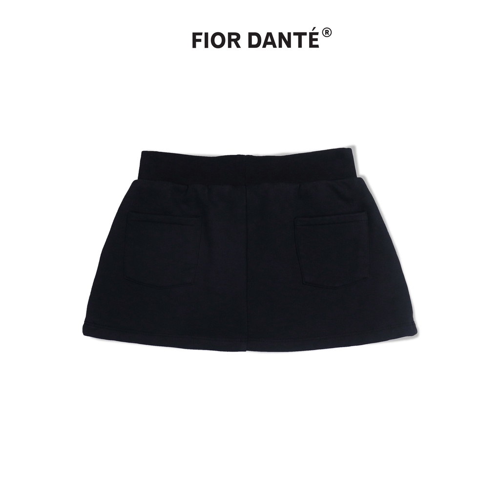 Váy Mini Skirt Nữ Cao Cấp Local Brand FIOR DANTÉ Màu Đen Dáng Ngắn 100% Vải Cotton Mềm Mịn Cao Cấp