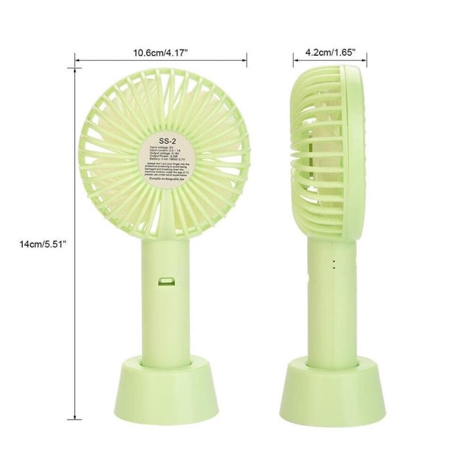 Quạt mini cầm tay siêu mát, siêu tiện lợi có đế để bàn