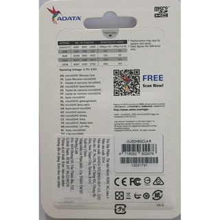 Thẻ nhớ Adata Micro SDHC 8GB Class 4