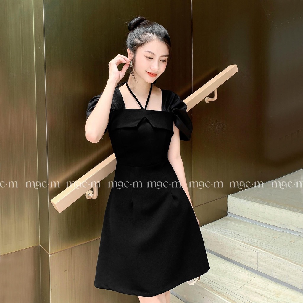 Váy Đầm Thiết Kế,Váy  Dáng Xòe Tay Rũ Xinh Xắn