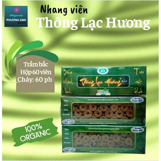 Nhang nụ trầm bắc: thông lạc hương - hộp 60 viên - nhang sạch hương trầm bắc, hương quế