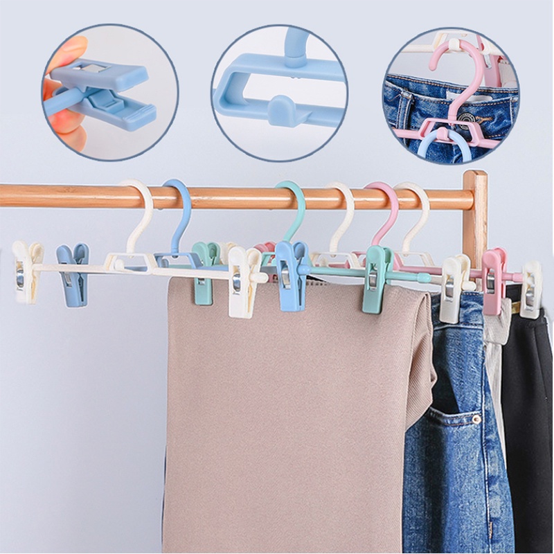 1 Móc Treo Váy Váy Váy Váy Bằng Nhựa Kèm Kẹp Tiện Dụng