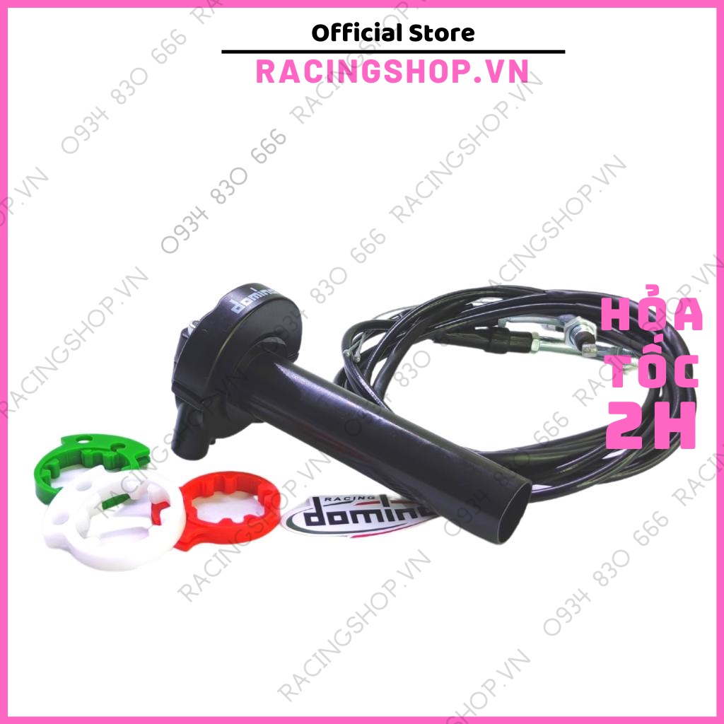 Cùm tăng tốc domino 2 dây ga cao cấp cho xe máy sirius wave exciter vario winner satria sonic vision sh RACINGSHOPVN