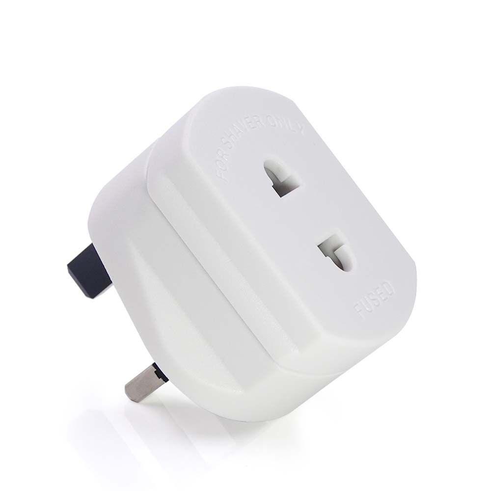 Phích Cắm Chuyển Đổi 1.6A 250V EU 2 Pin Sang 3 Chấu UK EU 2 Chấu Tiện Dụng