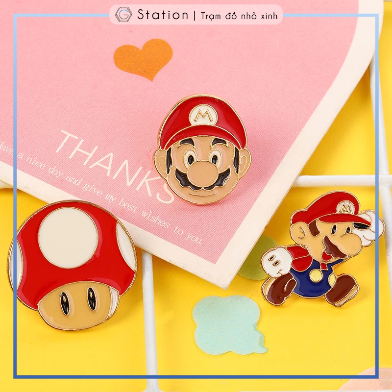 Pin cài áo game nấm Super Mario - GC256