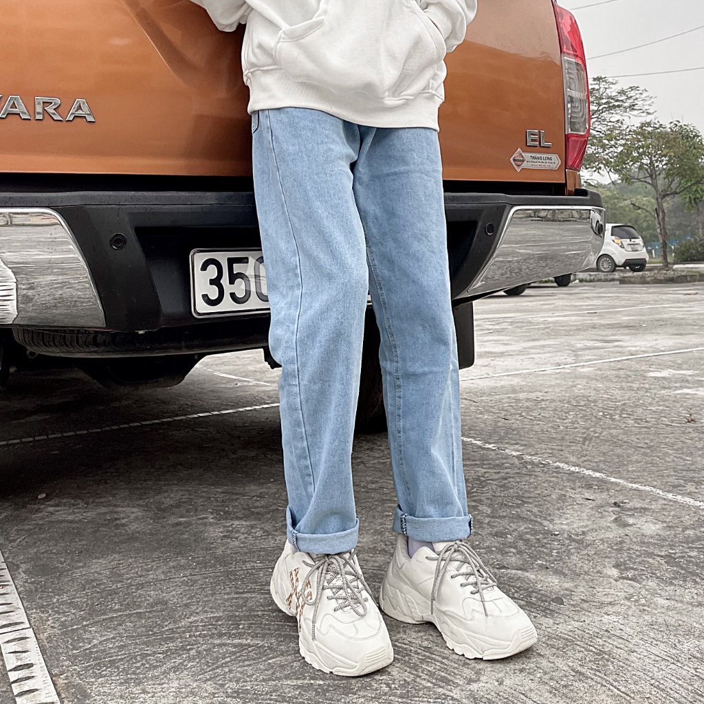 Quần Baggy Nam Jeans Ống Rộng Ống Suông Jeans Baggy