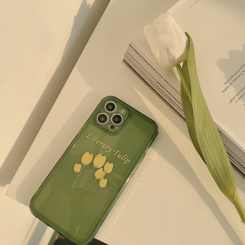 Ốp hình hoa tulip cho iPhone XS Max 12 12pro Max 11 X / 7 / 8plus 12 Promax 11 Promax 11/8 Plus/12 Mini/7/8/X/XsMax | BigBuy360 - bigbuy360.vn