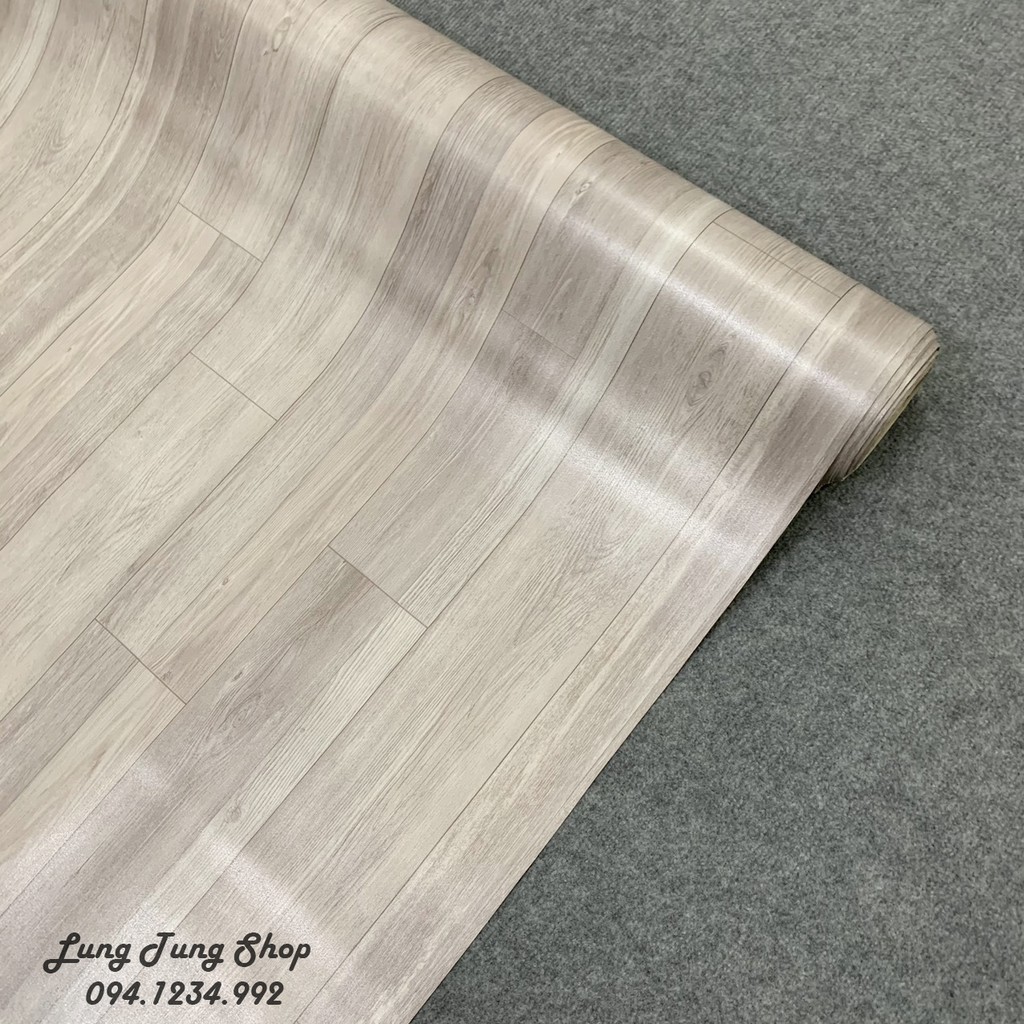 [ GỖ TRẮNG NHÁM ] Thảm nhựa Simili lót sàn màu gỗ trắng S11