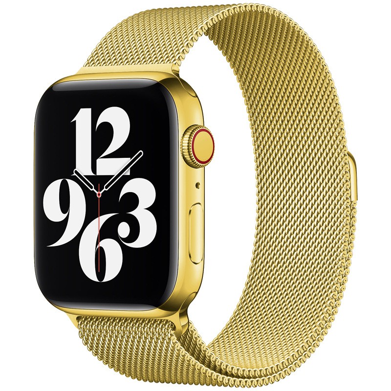 [Mã FASHIONT4FA2 giảm 10K đơn 50K] Dây đeo Milanese bằng thép không gỉ cho đồng hồ thông minh Apple Watch T500 6 W26 W46 U78 Plus