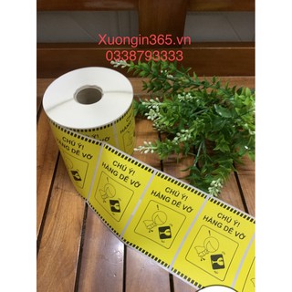Tem cảnh báo Hàng dễ vỡ KT:9x6cm