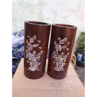 Ống đựng Nhang Gỗ Hương cao 30cm