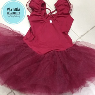 Váy múa đỏ đô tay tiên (có sỉ từ 5c)