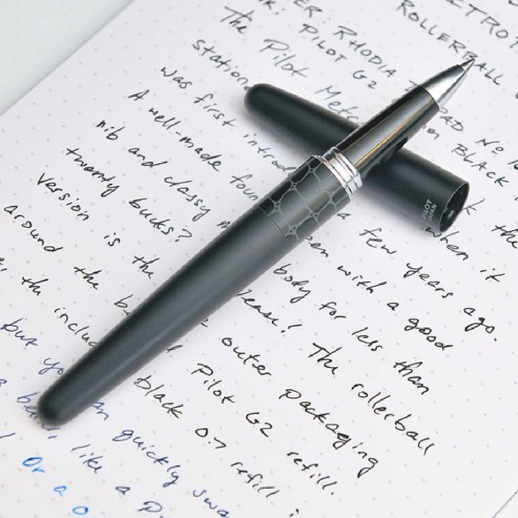 Bút gel Pilot MR2 Metropolitan Black Crocodile, mực xanh, ngòi 0.7mm - Hàng chính hãng Nhật Bản