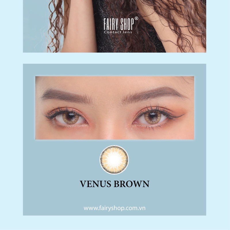 Áp tròng Venus Brown 14.0 - Kính Áp Tròng FAIRY SHOP CONTACT LENS - độ 0 đến 6