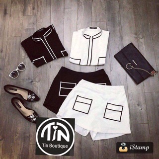 Combo Sét váy cúc và váy Mos cổ ren