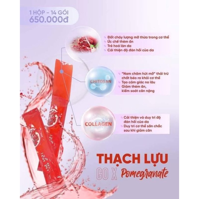 Trợ giá Thạch lựu Maxicorp chuẩn hãng, nguyên tem, full hộp, rất dễ ăn lại siêu giảm mỡ, date mới tinh