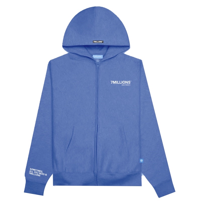 Áo khoác Hoodie Zip 7millions / Màu xanh / Unisex