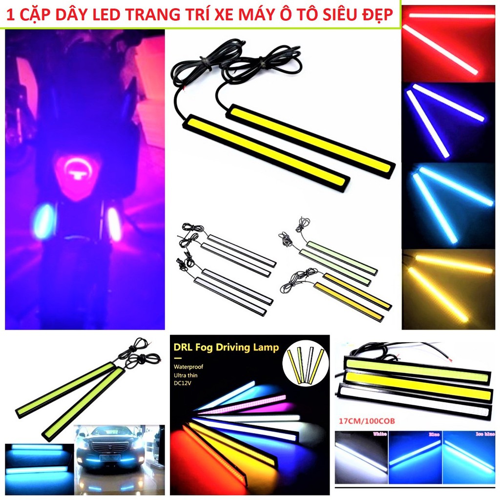 DÂY LED THANH TRANG TRÍ XE MÁY Ô TÔ SIÊU ĐẸP ( 1 CẶP ) LOẠI TỐT CỰC BỀN