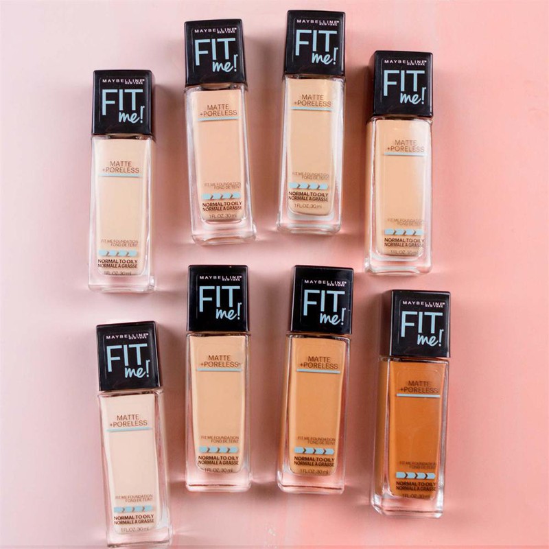 Kem nền mịn lì Maybelline Fit Me Matte + Poreless 30ml giúp kiểm soát nhờn, loại bỏ mọi khuyết điểm