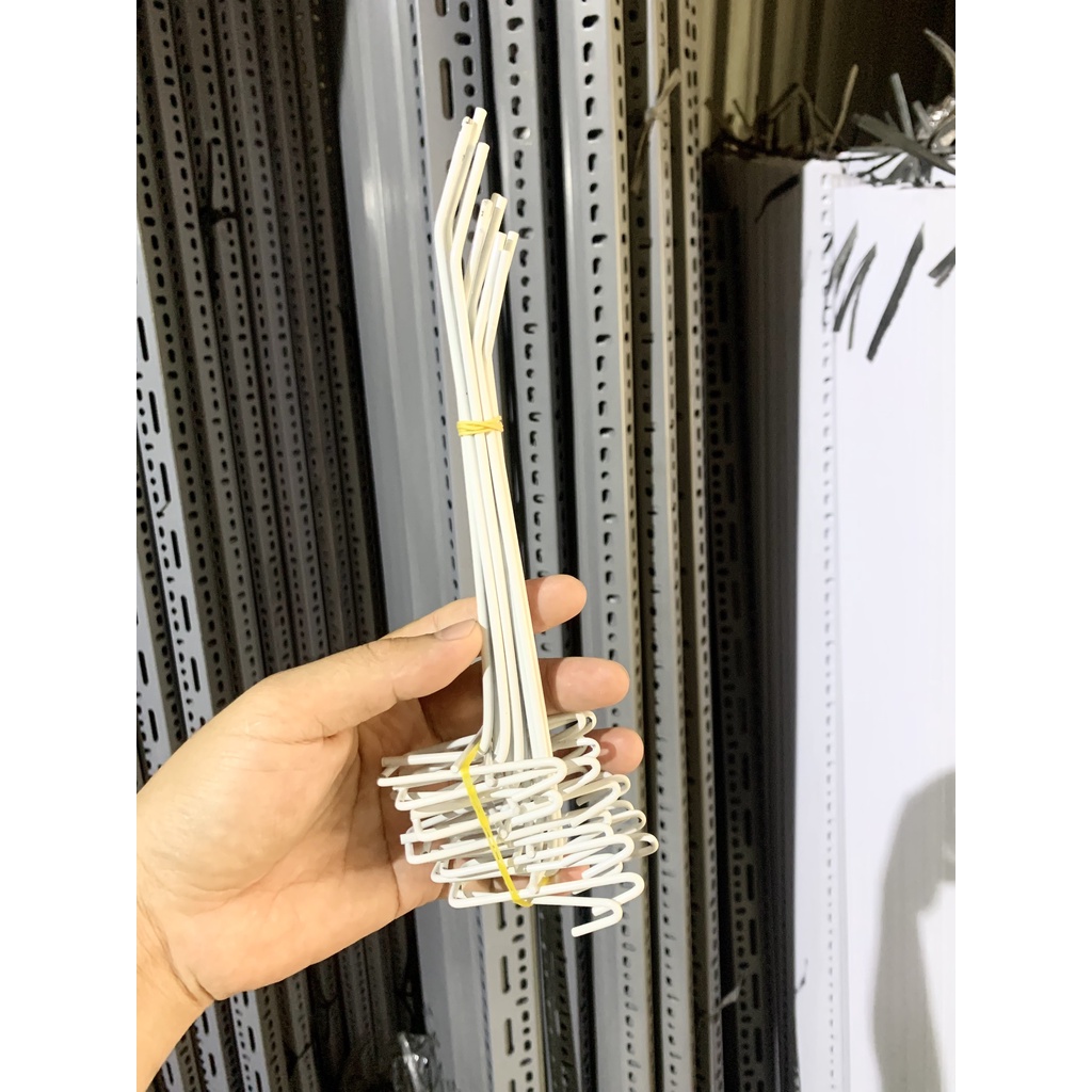 20 Tay Cài Lưới, Móc treo đồ sơn tĩnh điện 5,10,15,20cm Trắng hoặc Đen