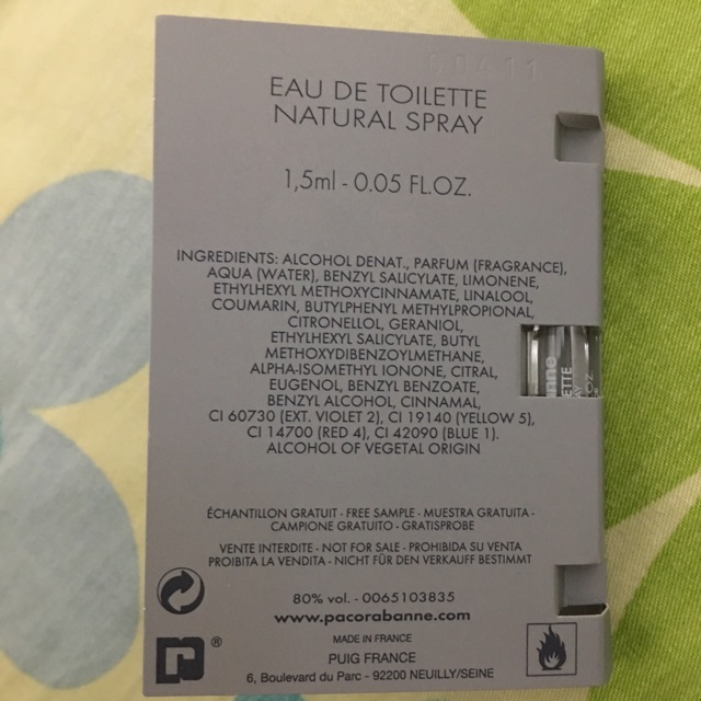 Nước hoa  Nam Invictus for men của Paco Rabanne vial | BigBuy360 - bigbuy360.vn