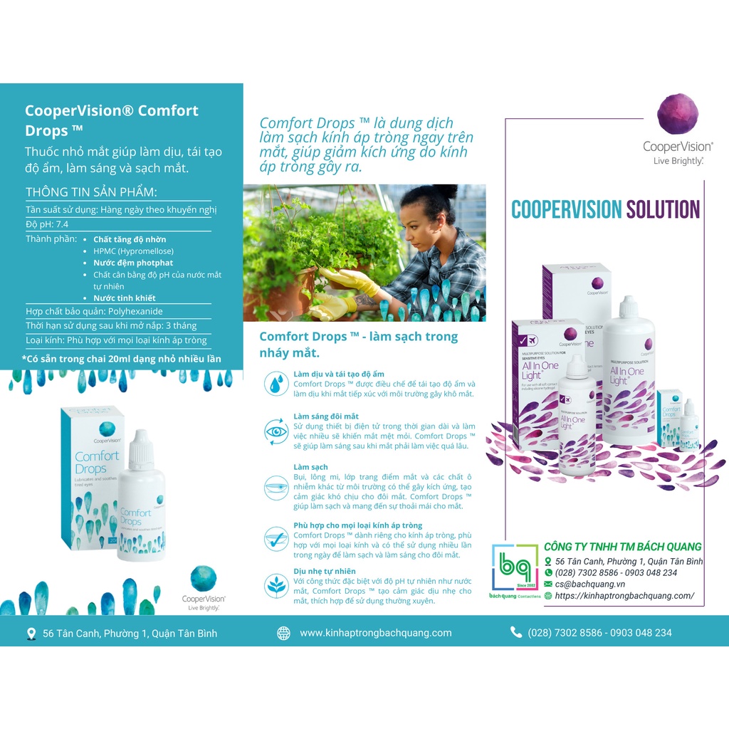 Nước Ngâm Contact Lens Kính Áp Tròng Abbott Mỹ CooperVision Light  Date Mới, Chính Hãng