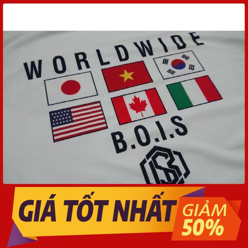 [FREESHIP]- Áo Thun Tay Lỡ [Worldwide X B.O.I.S] Nam Nữ Thiết Kế