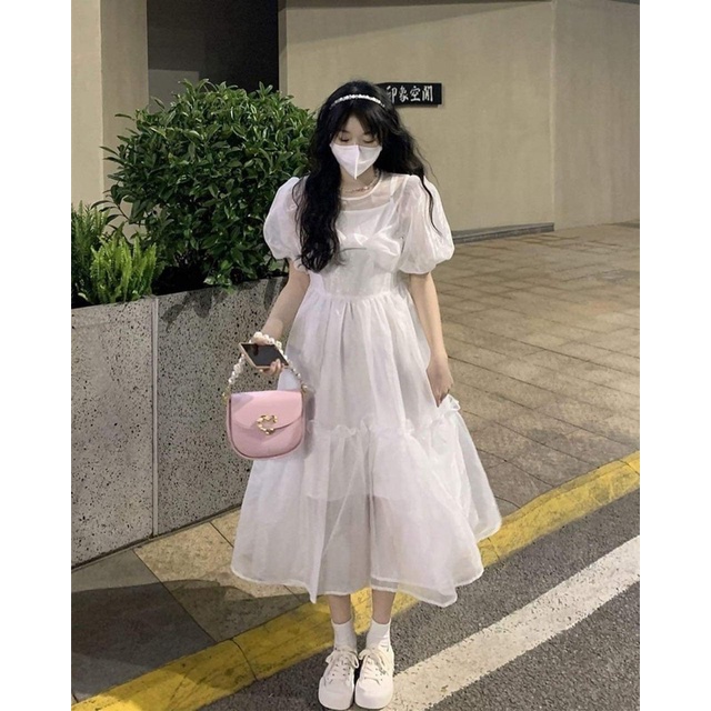 Váy tiểu thư nơ ngực TC12