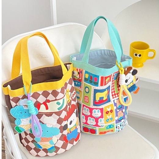 Túi Đựng Hộp Cơm Trưa In Họa Tiết Thời Trang Xinh Xắn Cho Nữ