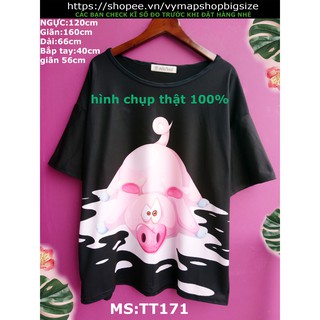 áo thun heo dễ thương bigsize KY25