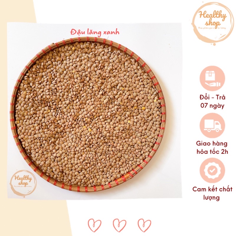 500g Đậu Lăng Xanh Hữu Cơ Nhập Khẩu Không Biến Đổi Gen