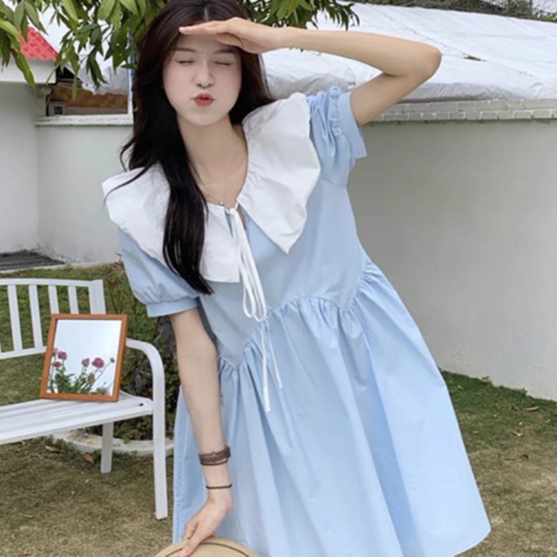 Đầm IELGY tay ngắn dáng rộng dễ thương ngọt ngào cho nữ