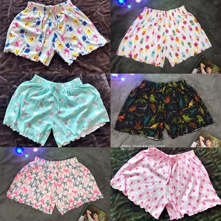 [𝐒𝐀𝐋𝐄 𝐒𝐇𝐎𝐂𝐊] QUẦN ĐÙI THÁI LAN NHÚN VIỀN CUTE - QUẦN ĐÙI NGỦ nữ vải Cotton Thái mềm mát free size 40-65kg