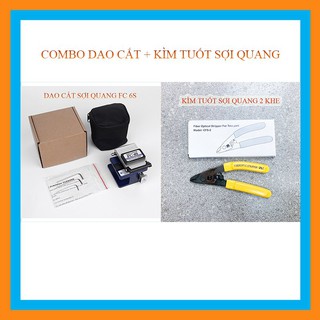 Combo 2 dao cắt sợi quang fc 6s + kìm tuốt 2 khe vàng