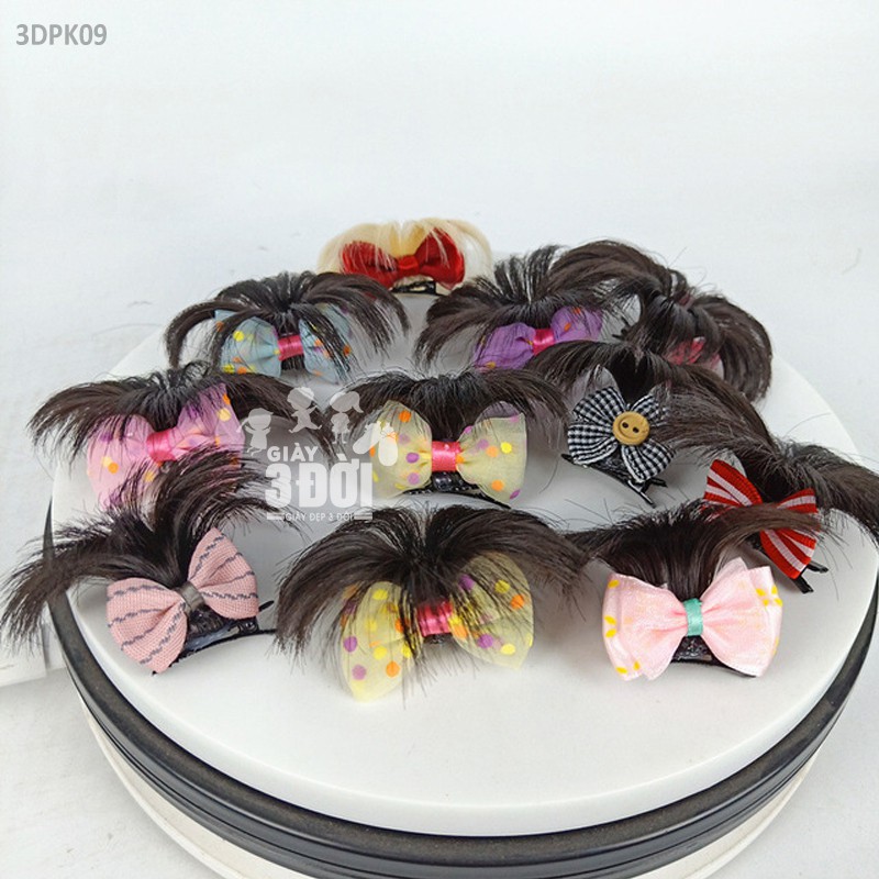 Kẹp Tóc Giả Cây Dừa Cho Bé Gái Siêu Đáng Yêu - Giao Màu Ngẫu Nhiên 3DPK09 GIAY3DOI