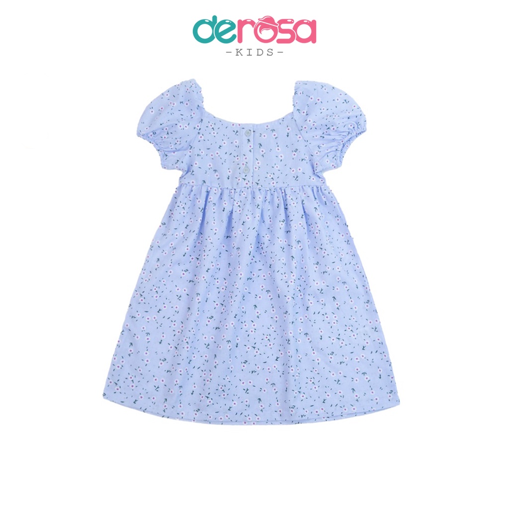 Váy cho bé DEROSA KIDS đầm cộc tay bé gái từ 3 - 8 tuổi 028V-038V