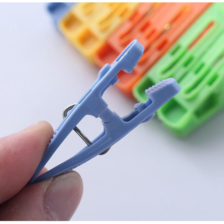 Vỉ 20 Cái Móc Kẹp Treo Quần Áo Nhựa Cao Cấp - Kẹp Phơi Quần Áo, Phơi Đồ