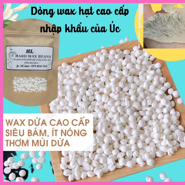 Sáp cao cấp Coconut &amp; trong suốt,Sáp wax lông nóng dạng hạt đậu Hard Wax Beans