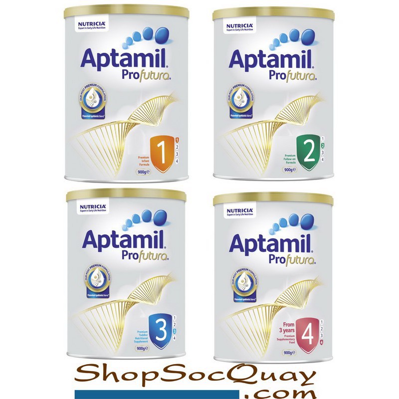 Sữa Aptamil Úc hộp 900gr (số 1,2,3,4 date 2022)
