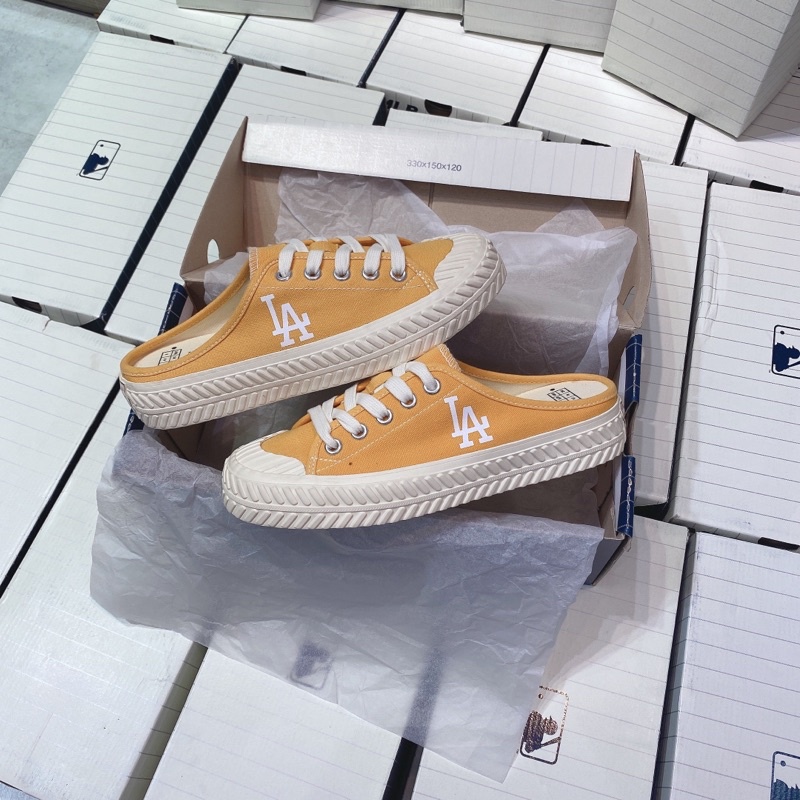 Giày thể thao Sneaker MLB Mule Đạp gót Playball Origin màu Vàng