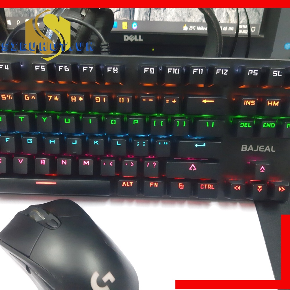 Bàn phím cơ có dây máy tính BAJEAL k200 TKL led gaming keyboard pc chuyên game cao cấp
