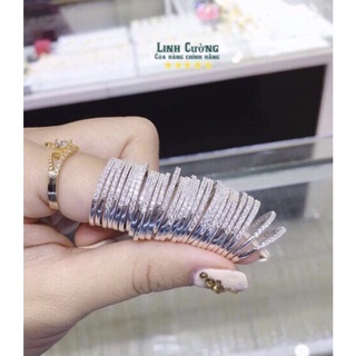 NHẪN NỮ BẠC TA -NHẪN NỮ 1 HÀNG ĐÁ