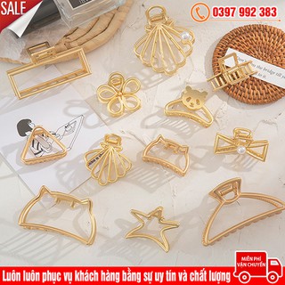 Kẹp tóc kim loại mạ vàng cho nữ