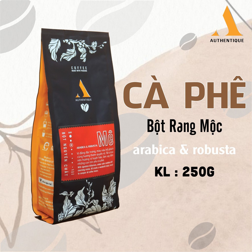 Cà phê MÊ 250gr - Robusta & Arabica - Rang xay nguyên chất - Vị đắng vừa, hậu vị dài | Mê Coffee